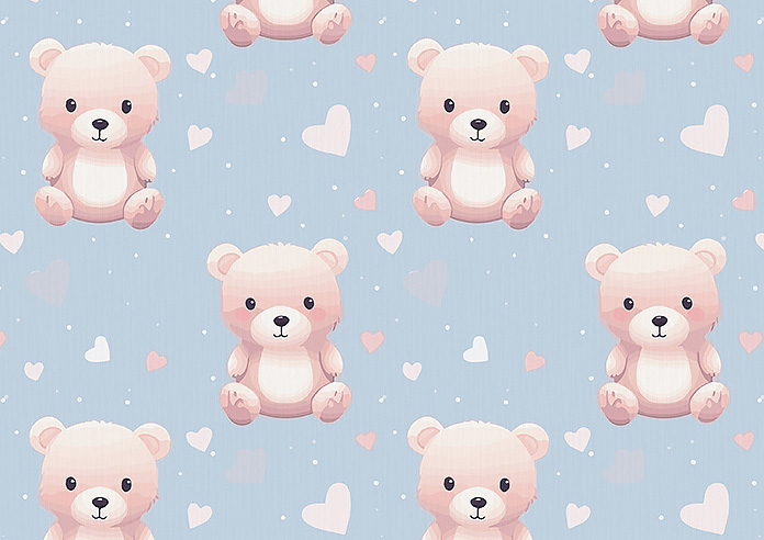 Little Bear, Pastels - Twist&Fit Roman Blind - Image 7